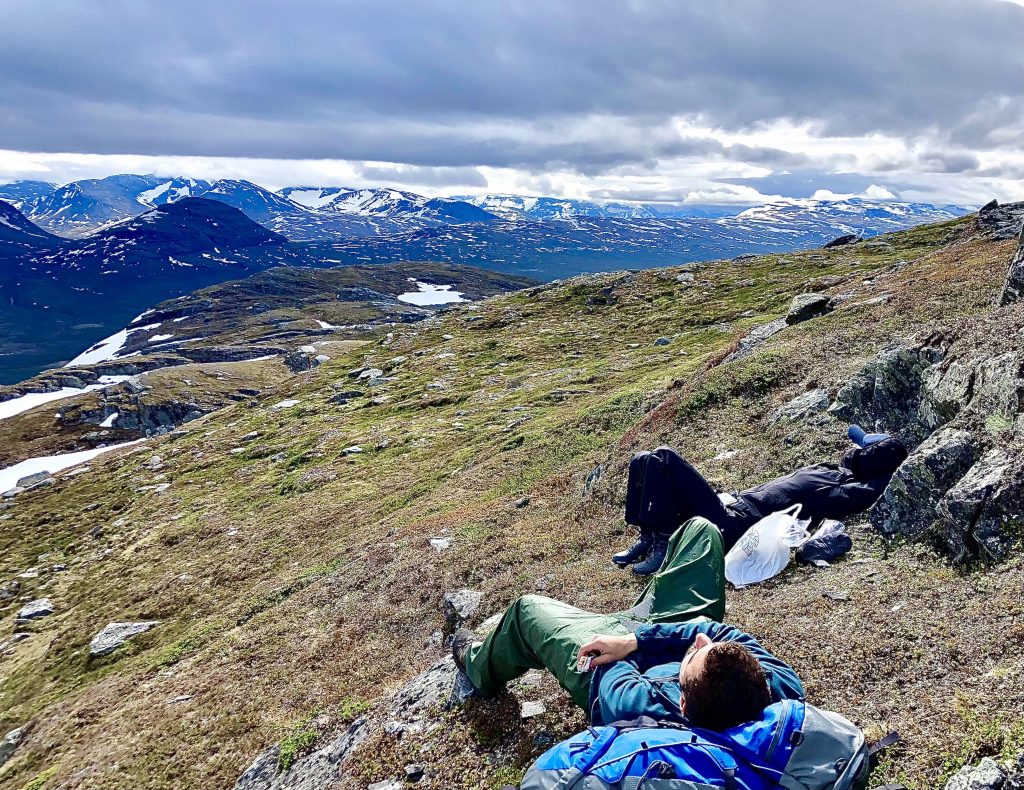 Mountain views from a hike on the  Kungsleden