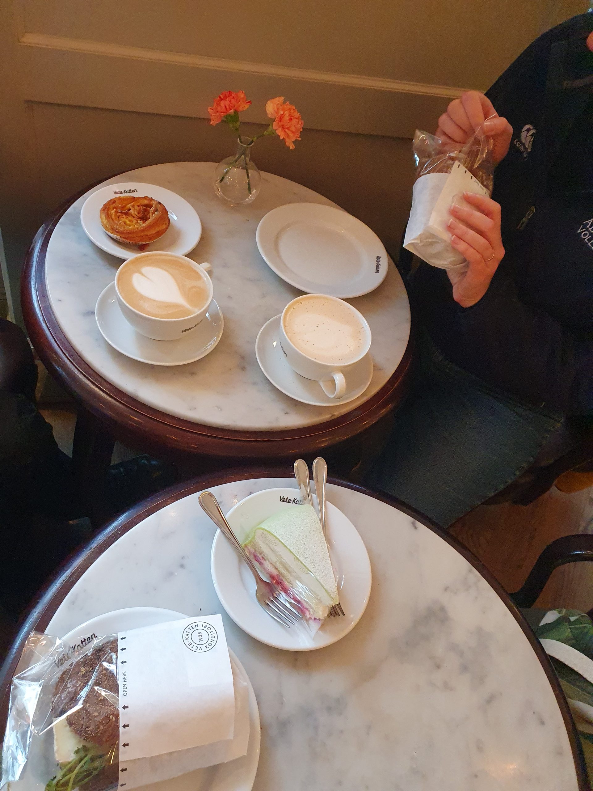 Brunch with friends at Stockholm's oldest Vetekatten cafe. Photo credit: Karolina Juhani.