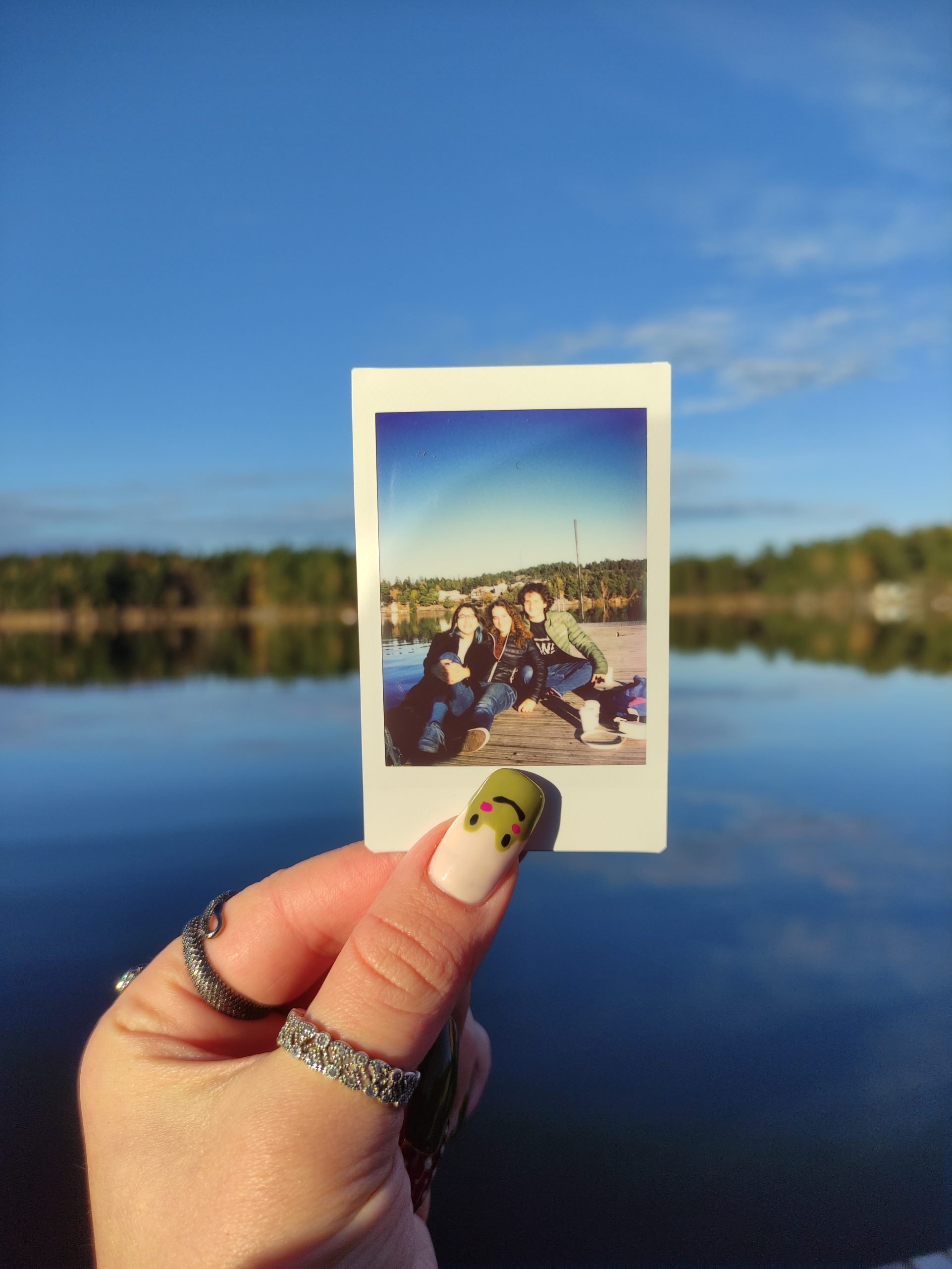 polaroid picture with the view