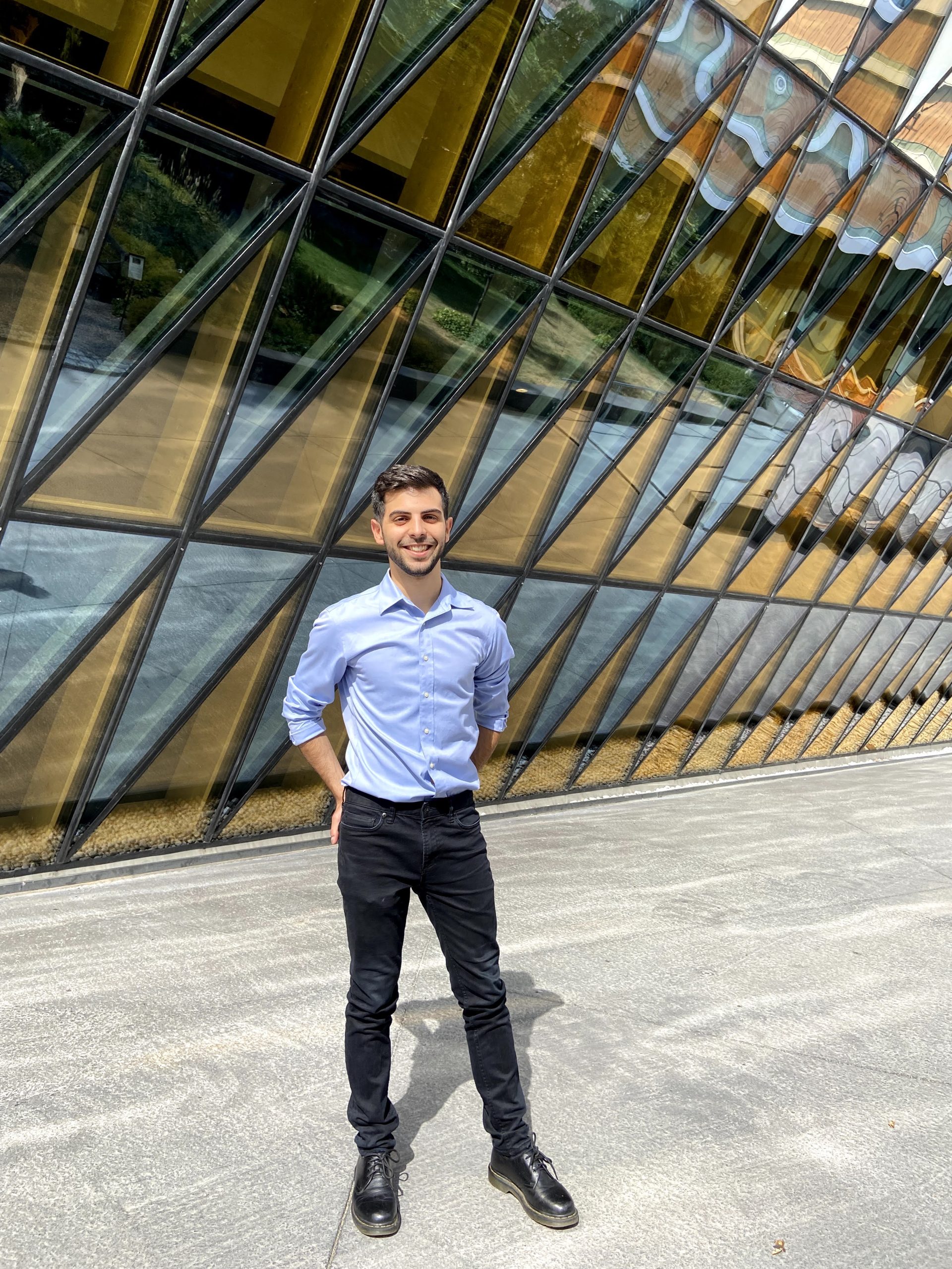 Federico in front of Aula Medica.