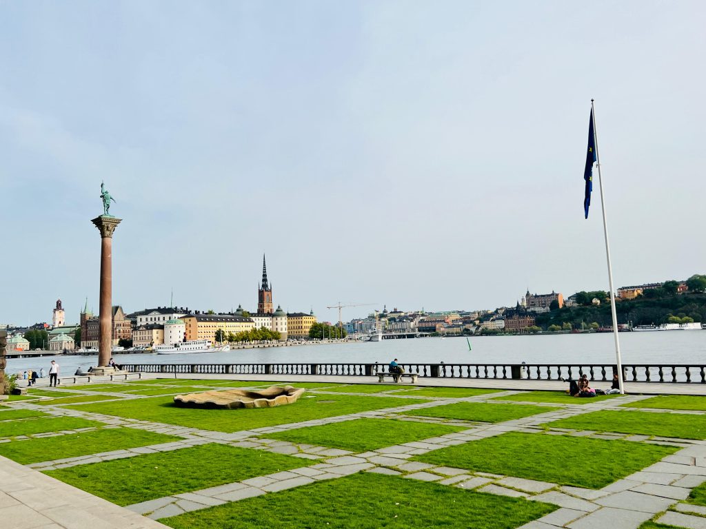 Scenic view of Stockholm's waters near the City Hall, hinting at the SUNNAN Discovery journey. photographed by the author.