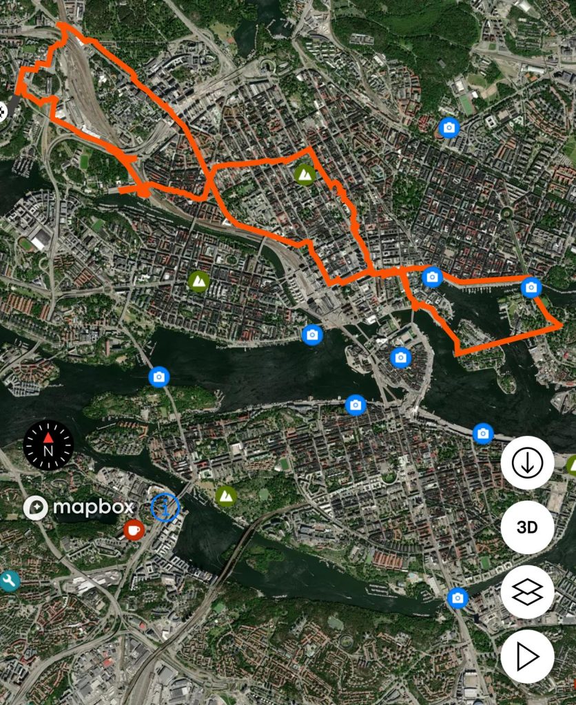 Strava cycling map as part of cycling in Stockholm guide