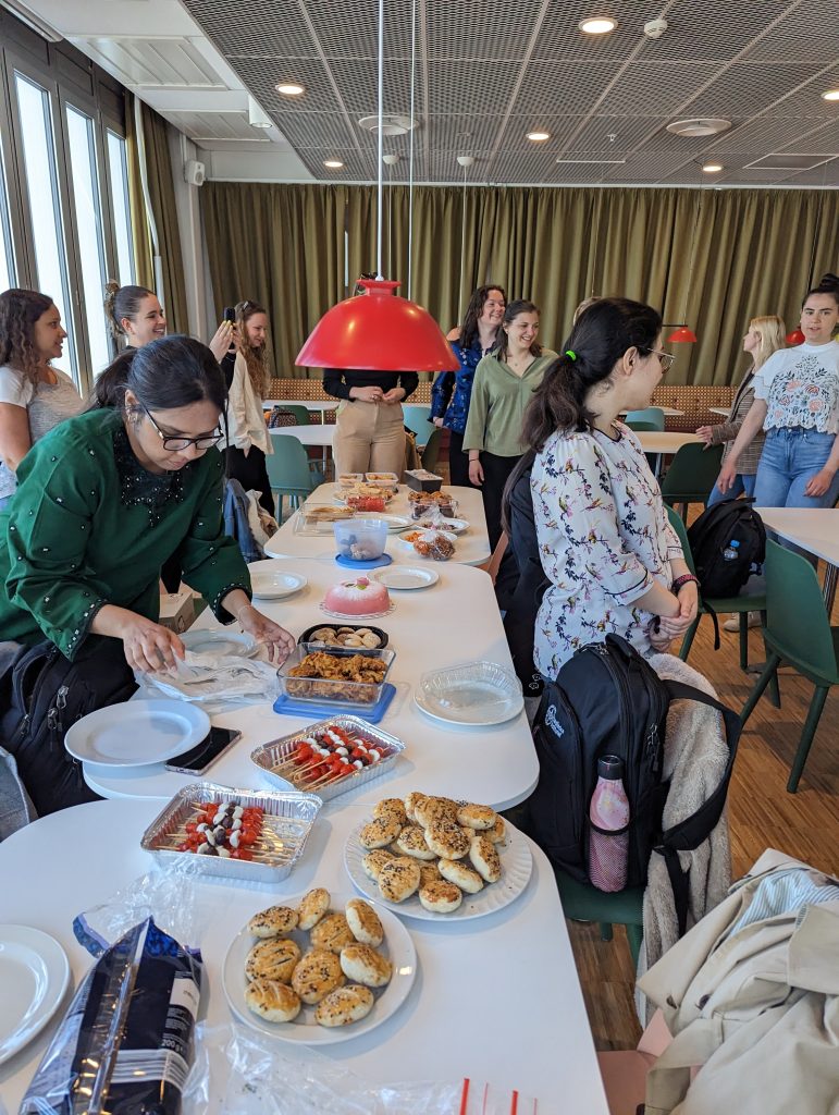 International dinner with classmates. Photo Credit: Tade Idowu