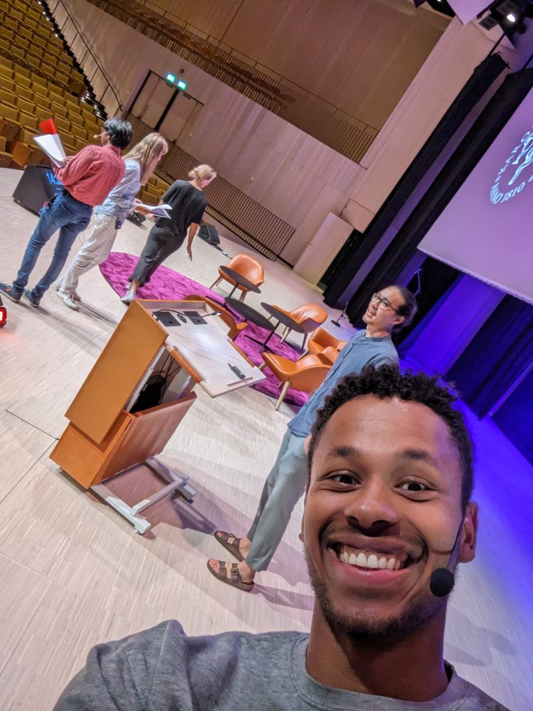 Behind the scenes of the introduction ceremony for incoming students. Photo Credit: Tade Idowu