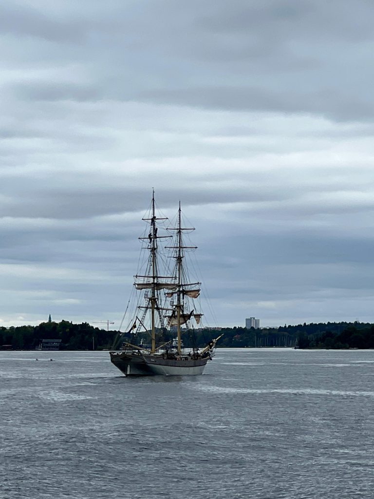 Exploring Vaxholm in the last summer days and saw a 'pirate's' looking ship.