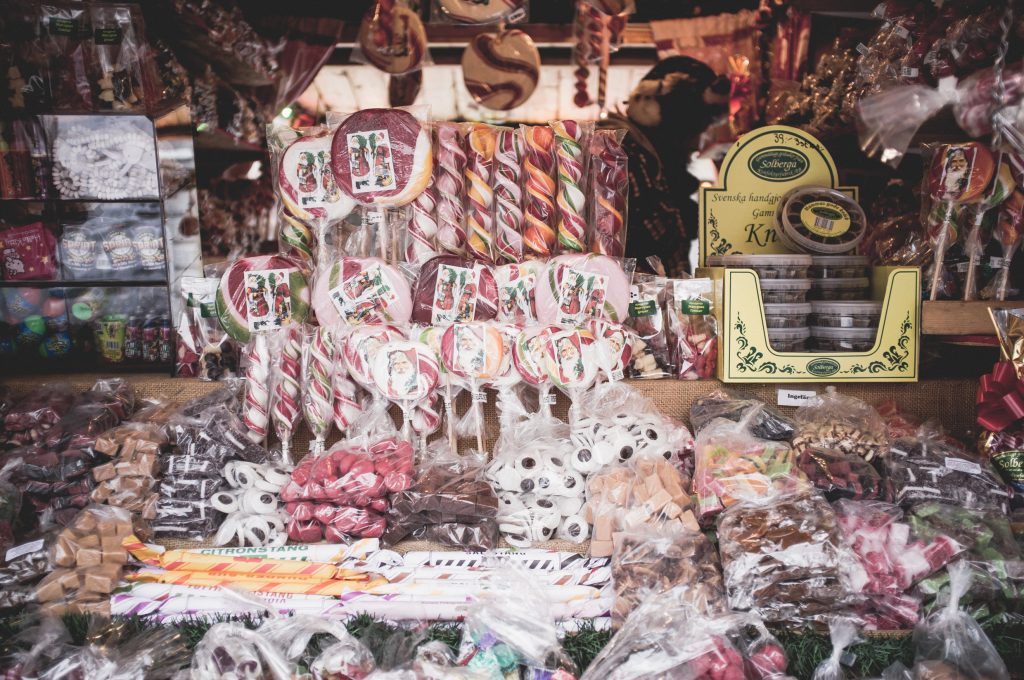 Christmas market at Gamla Stan in the festive season in Stockholm