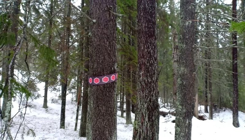 Hiking trail sign