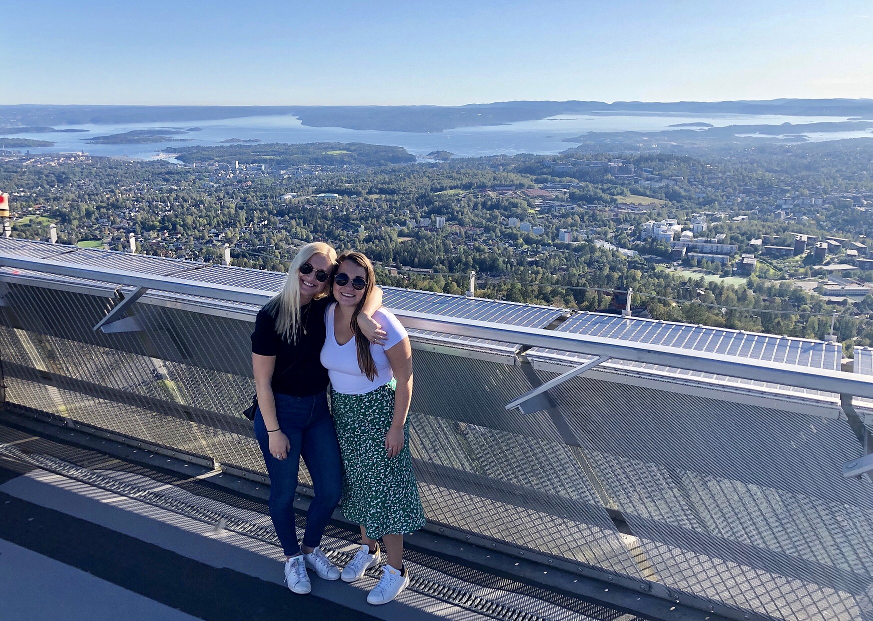 The view from the top of the ski jump in Oslo, Norway