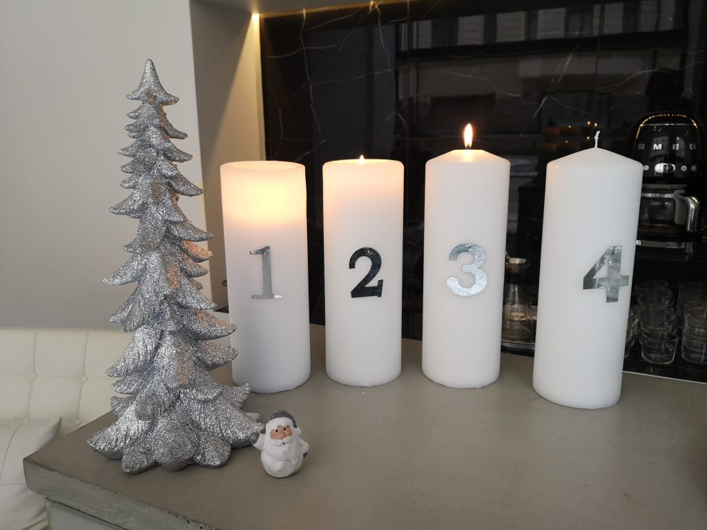 Advent candles at Studio Levels in Kungsholmen