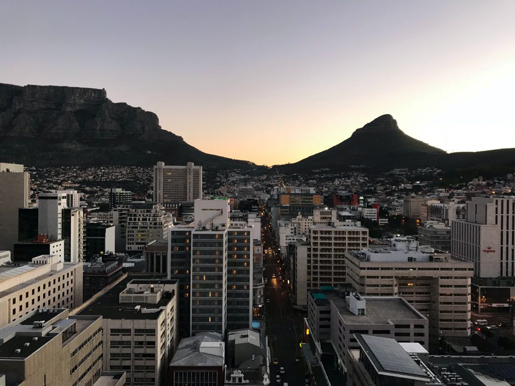 Picture of skyline in CapeTown 