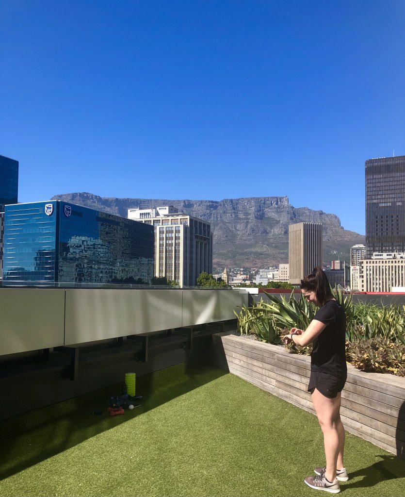 View of the mountain from our Airbnb