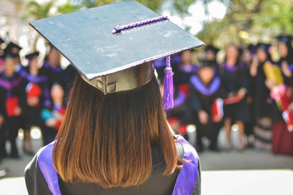 Girl graduating 