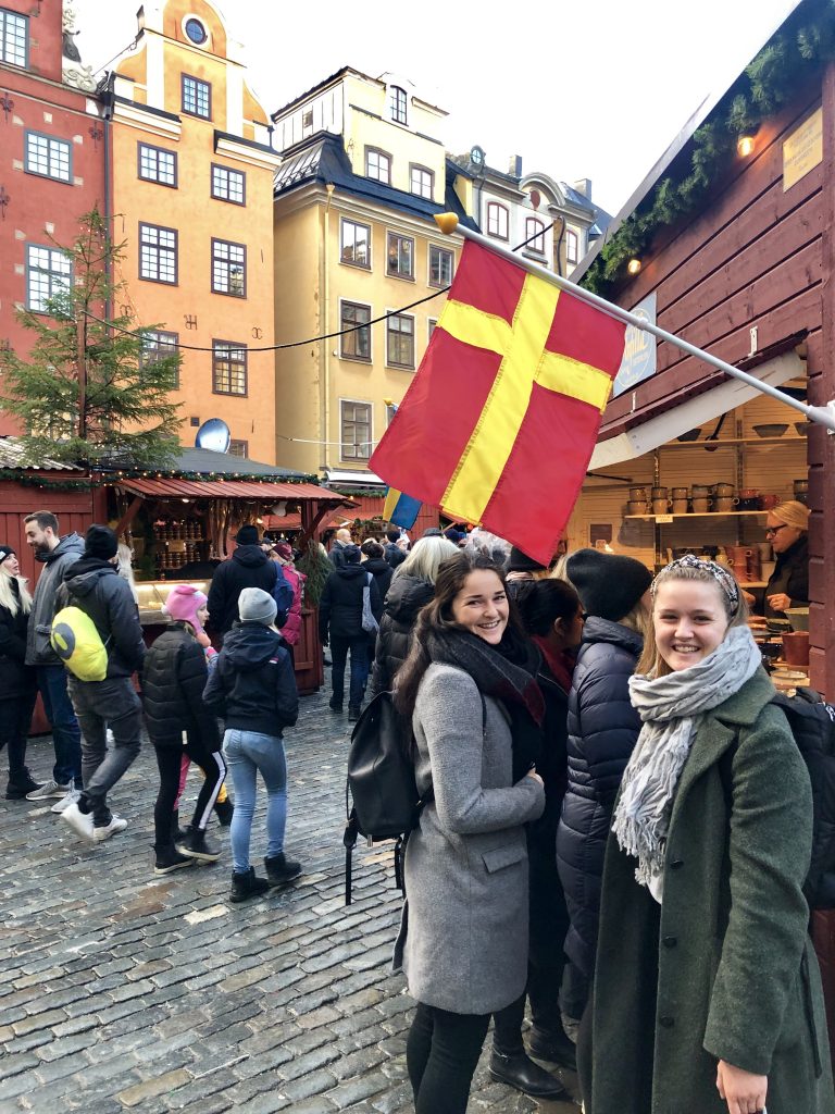 Walking through Gamla Stan christmas market 