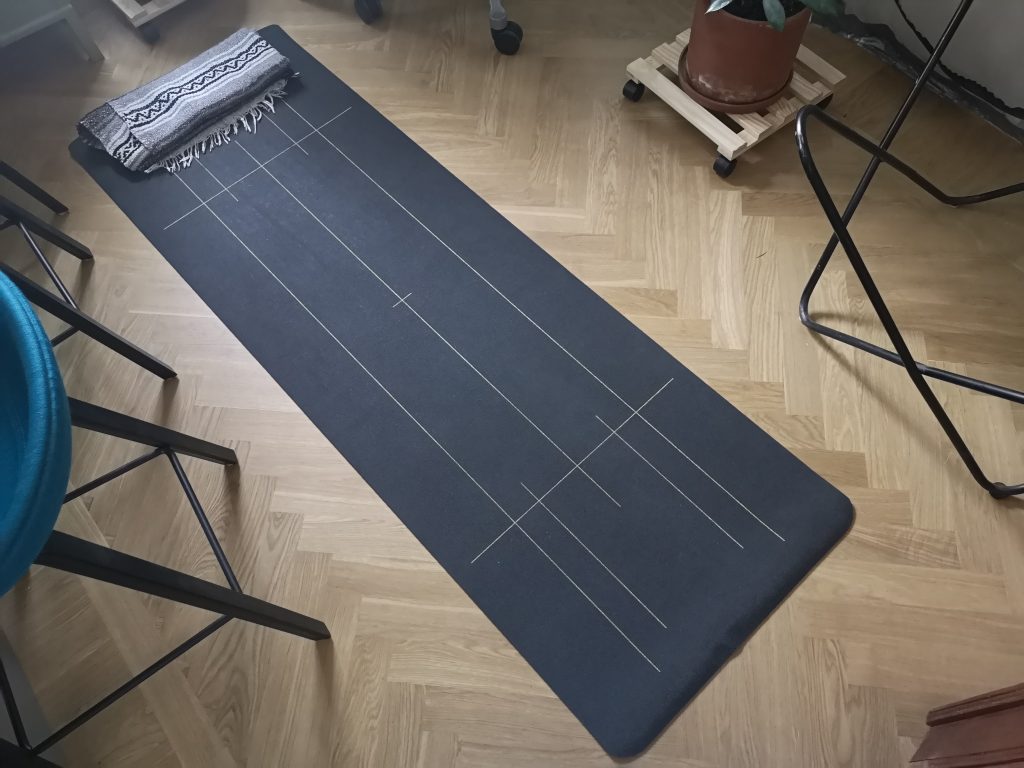 My yoga mat set up
