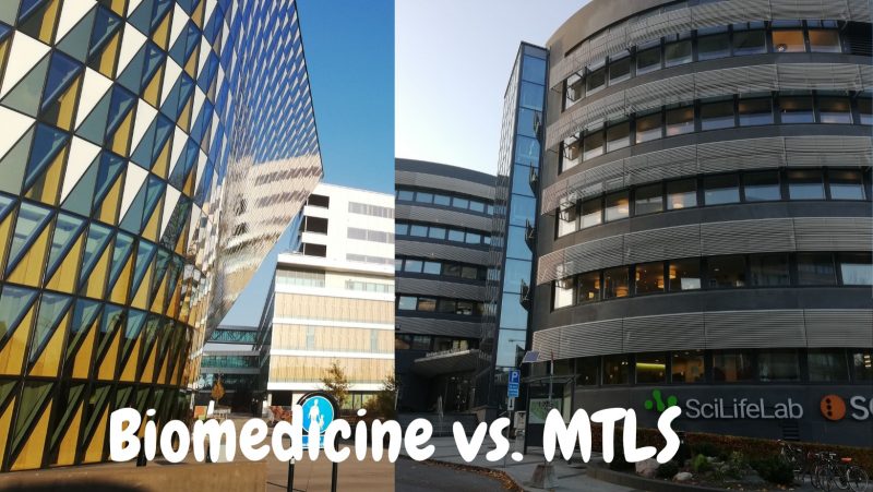 Image of two buildings next to each other: biomedicum and scilife lab