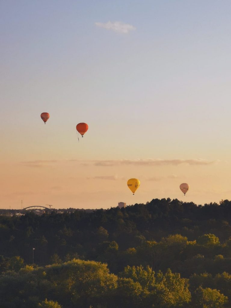 Air balloons view from the first floor.  Credits Alexandra Vaina