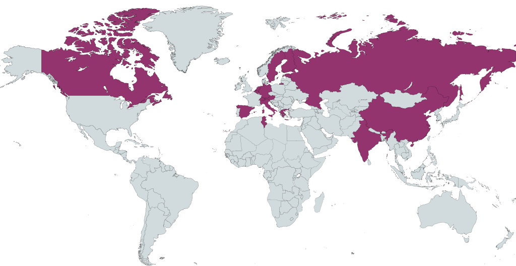 The 16 nationalities represented by students in the MSc in Translational Physiology and Pharmacology class of 2022.