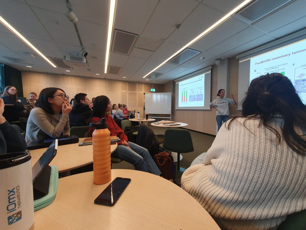 Everyone listening to group 5's journal club presentation. Photo credit: Karolina Juhani.