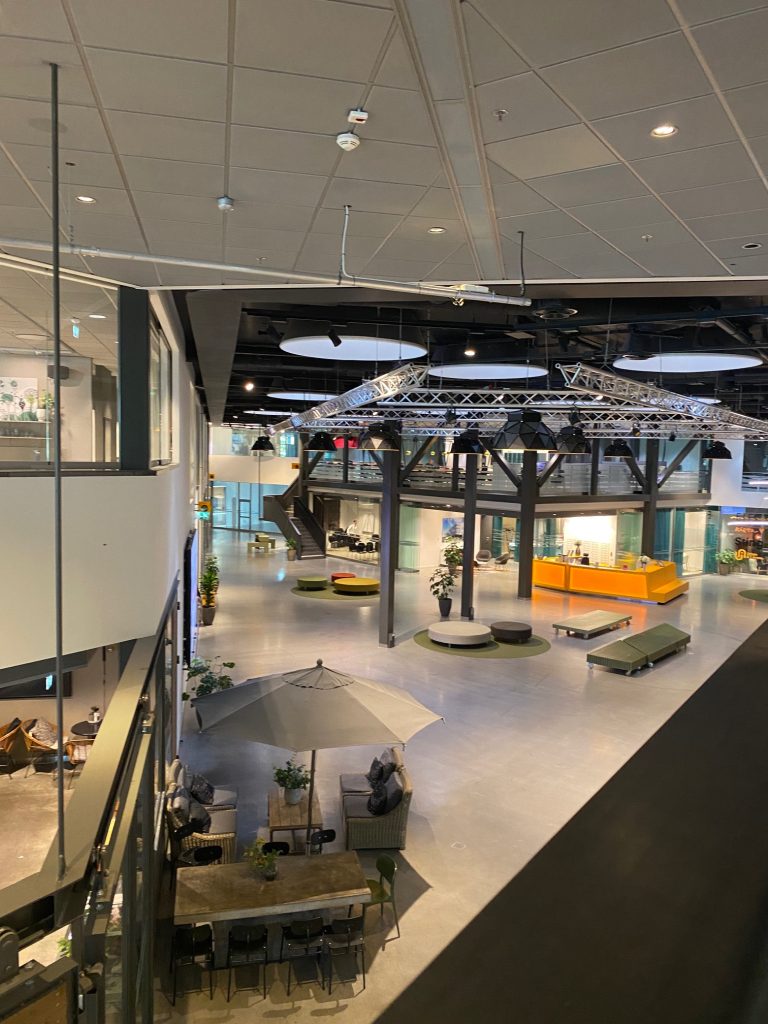 Inside of DSV Stockholm University building