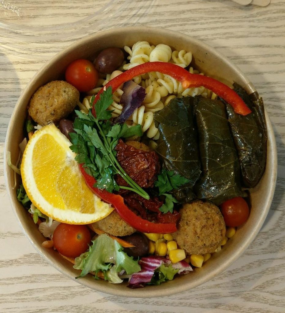 Humus salad from campus (89 SEK)