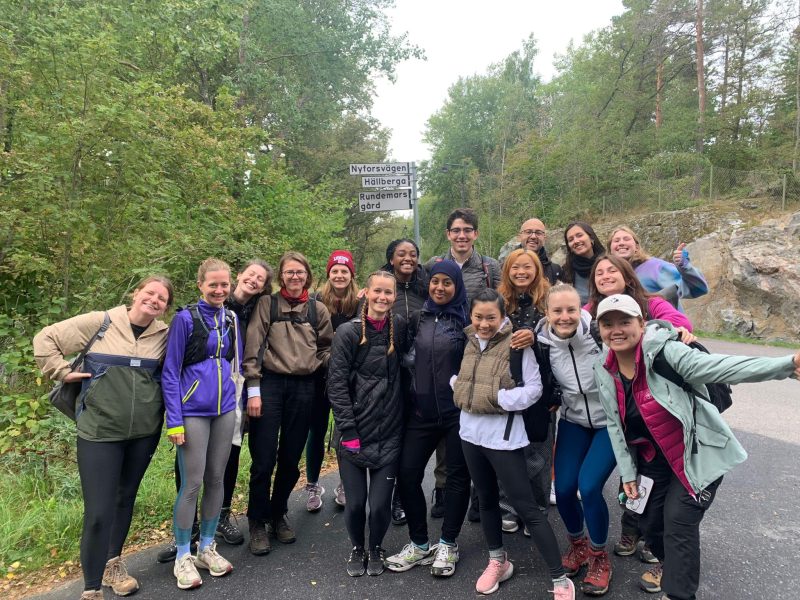 Students on a hike