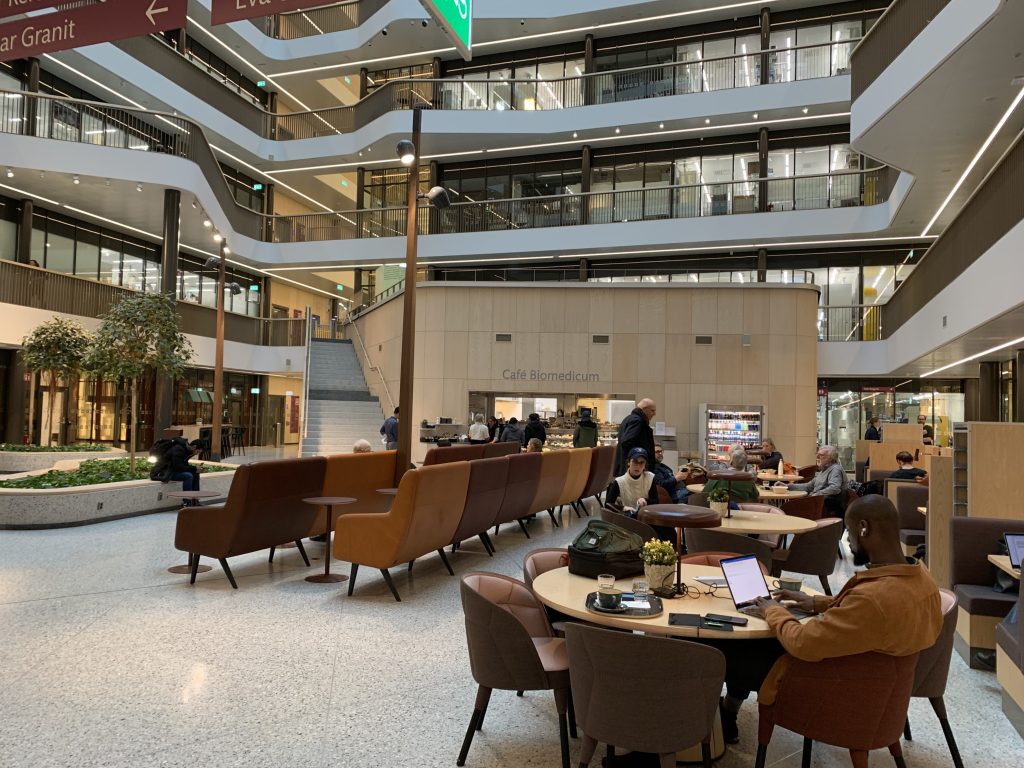 Seating are in Café Biomedicum