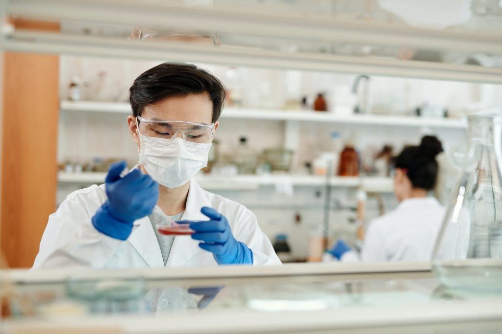 Person working in a lab