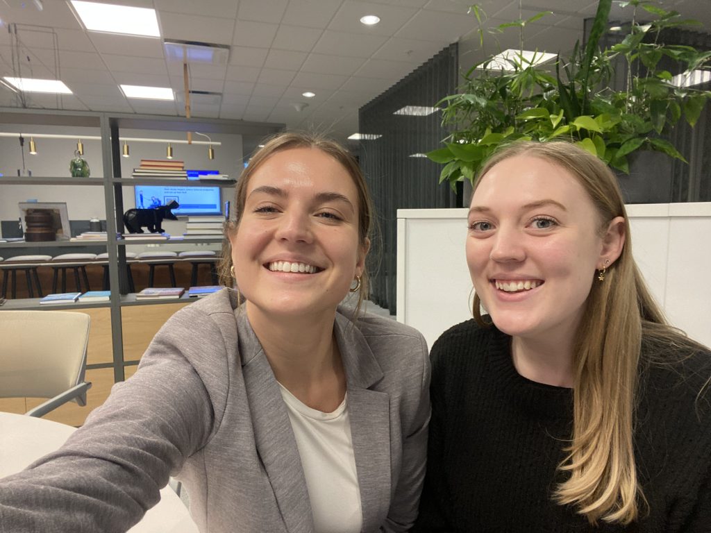 Grace and I at the Roche Stockholm office. Grace is doing her thesis here and I am doing my second practical placement.