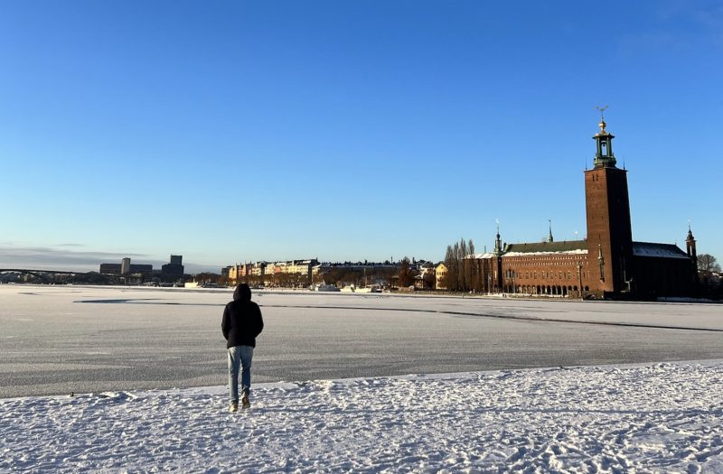 Stadshuset with snow