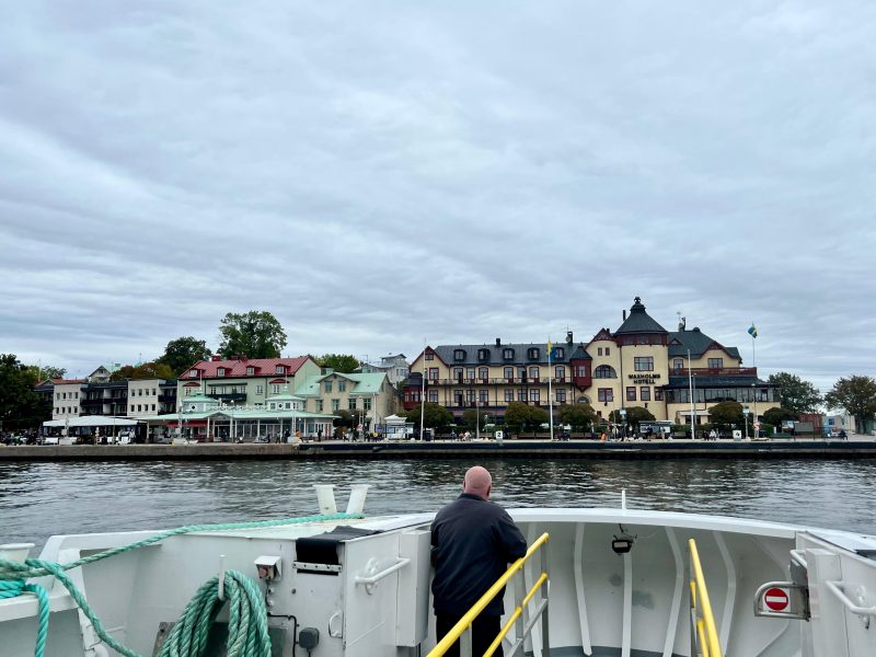 Exploring Vaxholm in the last summer days. Reaching Vaxholm on boat.