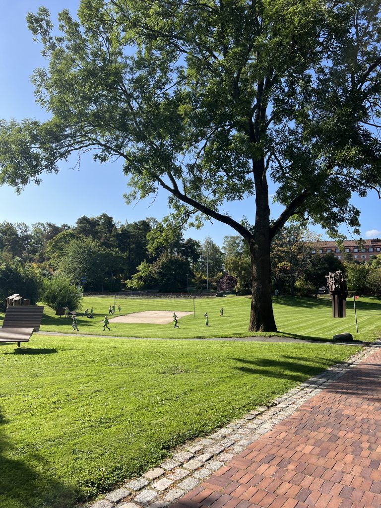 Fields in KI, right in front of the library. Photo credits: Adwika Rag