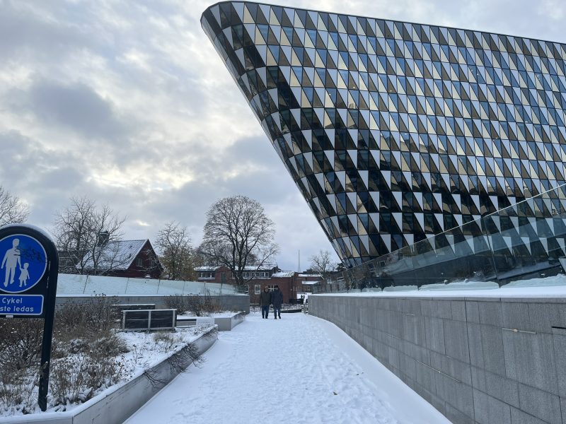 snowy view of aula media