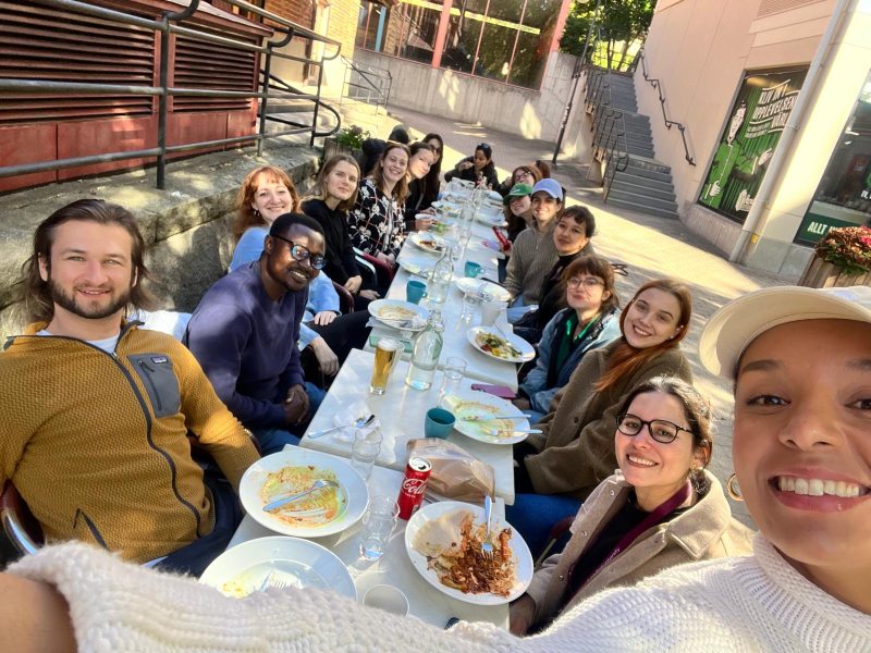 Enjoying some post-exam lunch with the group. Photo credits: Irene Abuhatab