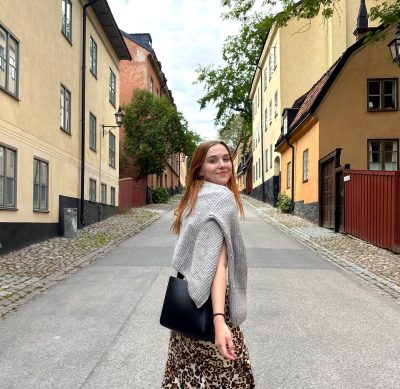Seela in the streets of Stockholm. Photo credits: Seela Kallio