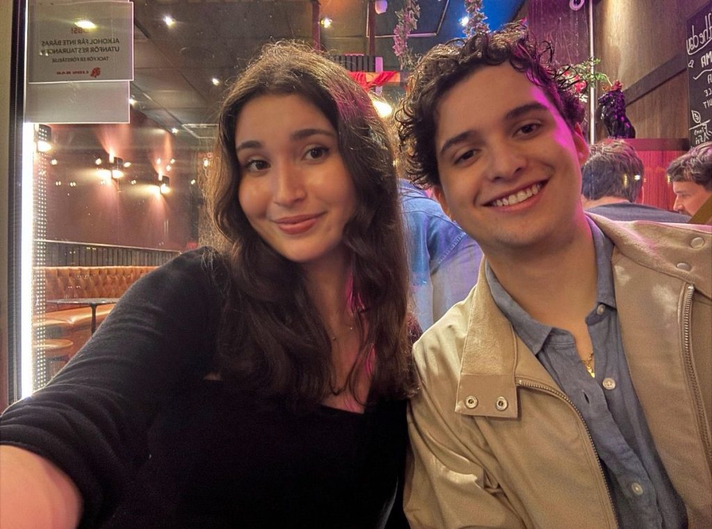 Asli and I enjoying Lion Bar. Photo credit: Luis Gerardo Barcena