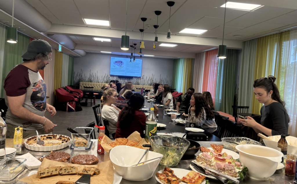 When seniors and juniors are brought together by a potluck. Photo credit: Finia Grosse