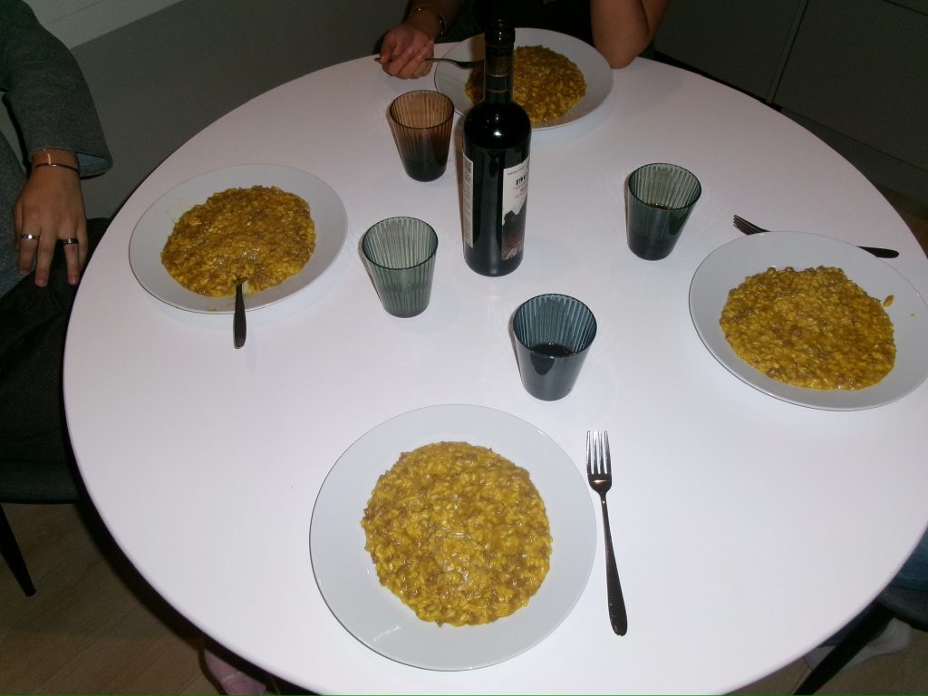 Dinner by Noemi at the Oslo AirBnB. Photo credit: Noemi Annovi 